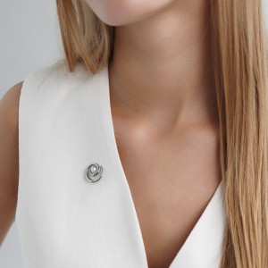 Brosa argint cu perla naturala alba DiAmanti SK25368BR_W-G (Argint 925‰ 2,95 g.)